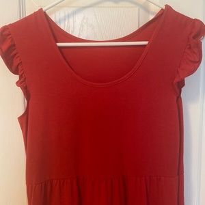 Red Hibluco babydoll dress with pockets size small